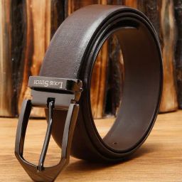 Louis Stitch Brown Textured Leather Formal Belt for Men-picture-6