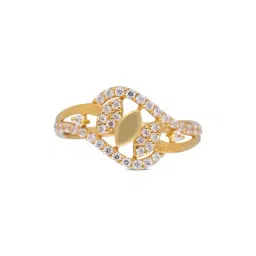 C. Krishniah Chetty Group 22k Delicate Pure Gold Ring with Cubic Zirconia for Women-picture-9