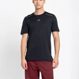 Adidas Black Slim Fit Sports T-Shirt-image-58