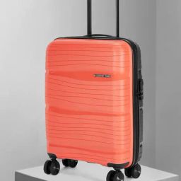 Nasher Miles Nicobar Hard-Sided Polypropylene Cabin Orange and Dark Grey 20 inch |55cm Trolley Bag-image-33