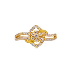 C. Krishniah Chetty Group 22k Lustrous Gold Ring with Cubic Zirconia for Women-picture-26