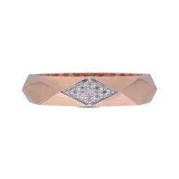 C. Krishniah Chetty Group 18k Sleek Geometric Gold Ring with Cubic Zirconia for Women-picture-13