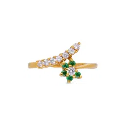 C. Krishniah Chetty Group 22k Verdant Spark Gold Ring for Women-picture-20