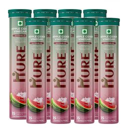 HURE THE PLANT FIX Set Of 8 Organic Watermelon Apple Cider Vinegar Tablets-15 Tablets Each-11
