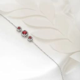 Silberry 92.5 Sterling Silver Red Royalty Bracelet-picture-39