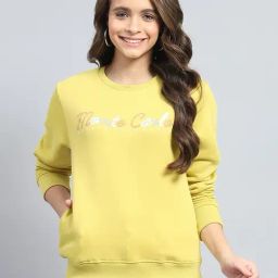 Monte Carlo Yellow Cotton Blend Printed Full Sleeve Sweatshirt-image-27