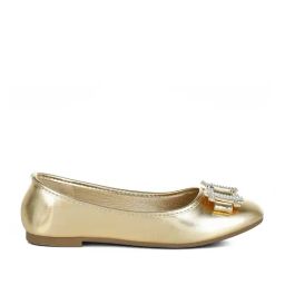 London Rag Women's Gold Flat Ballets-image-17