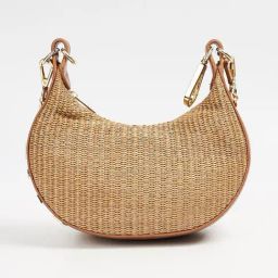 Elle Brown Textured Sling Handbag-image-5