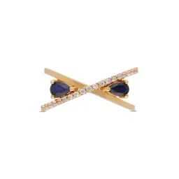 C. Krishniah Chetty Group 22k Midnight Embrace Ring in Gold for Women-picture-2