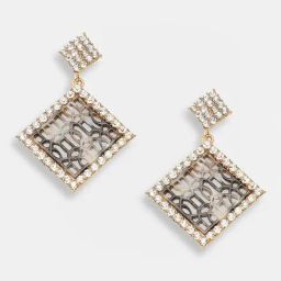 Sohi Gold Plated Party Designer Stone Drop Earrings-image-5