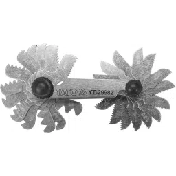 Yato GRD Screw Pitch Gauge Whitworth 430 Stainless Steel Alloy 4-62 TPI, YT-29982-37