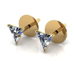 Tryambakam jewels Gold-Plated American Diamond Studded Triangular Studs-image-71