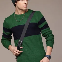 The Roadster Lifestyle Co. Striped Acrylic Pullover-image-21