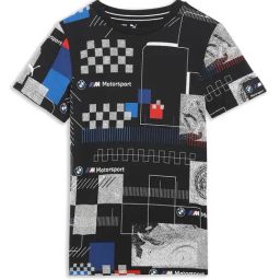 Puma Kids Black Printed T-Shirt-image-86