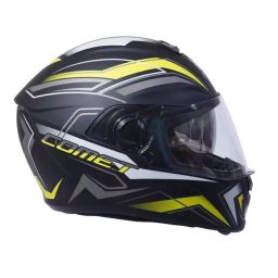 Hiker By Varroc COMET PRO MAX Helmet Matt Black & Yellow Large 600 mm Full Face, HD2 (Pack of 10)-image-90