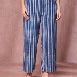 Fabindia Blue Printed Trousers-image-90