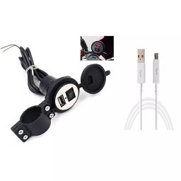 Ionix 12V USB Fast Mobile Charger For Bike-Black-45