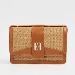 Elle Brown Textured Sling Handbag-48