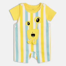 MINIKLUB Boys White & Yellow Striped Dungree with T-Shirt-picture-39