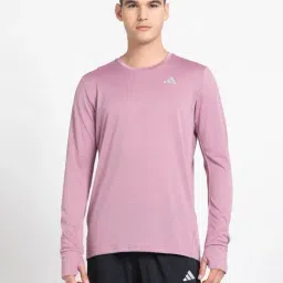 Adidas Purple Regular Fit Sports T-Shirt-picture-7