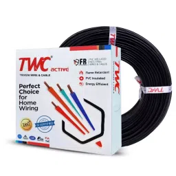 TWC Active 6 Sq.mm 1 Core Flame Retardant Flexible Cable Black (90 m)-image-65