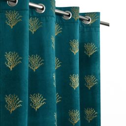 Myntra Elegant Homes Teal Set of 3 Regal Ethnic Motifs Long Door Curtain-picture-31