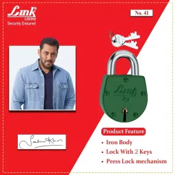 Link Opal 54 mm Steel Padlock with 2 Keys, No. 41 image 2