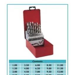 MIRANDA TOOLS Standard Jobber Drill Set (25 Pcs, Size Range 1 to 13 mm)-picture-22