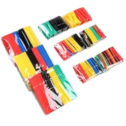 Immech Polyolefin Heat Shrink Tube 7 Different Cut Size without Box Multicolour (Pack of 130)-36