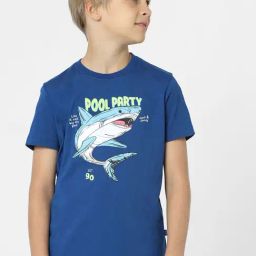 Jack & Jones Junior Royal Blue Printed T-Shirt-image-23