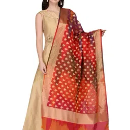 Dupatta Bazaar Red Dupatta-34