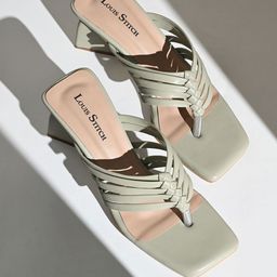 LOUIS STITCH Women Weaved T-Strap Light Weight Block Heels-18