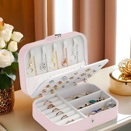 Aura Pink Set of 1 Reusable Jewellery Organiser Organisers-13