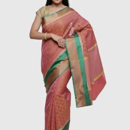 Banarasi Silk Works Pink Silk Woven Saree With Unstitched Blouse-picture-44