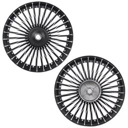 Pivalo PLA62PQ Front 18 and Rear 18 Inch Alloy Wheel for Yamaha RX 100 Black, Silver ( Pack of 2 )-1