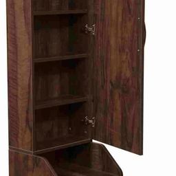 illfordd furniture Engineered Wood Dressing Table With Mirror And Storage/Dressing Table With Drawer And Shelves,Brown image 2