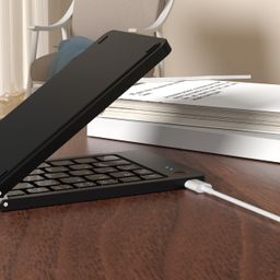 tokezo Bluetooth Foldable Wireless Keyboard with Holder Portable Rechargeable Full Size Keyboard (Sync Up to 3 Devices), Ultra-Slim Travel Folding Keyboard for Android, Windows, iOS image 5
