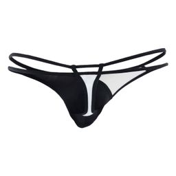 wow zn fashion Men's Combo of Naughty Cuts Men's G String Thong Underwear Dual Back String, Black Color, 2 Pcs Combo. image 2
