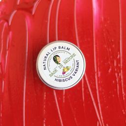 bask in nature Hibiscus Lip Balm,1 Count, Red image 1
