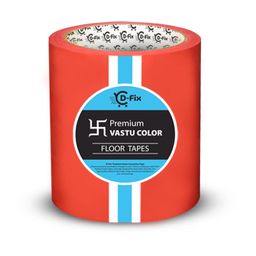 d-fix D-fix® Vastu Color Floor Tapes, Vastu Tape Vastu Dosh Remedy/Vastu Correction for WC Toilet and Entrance (4Inch Wide, 25 Meter Length Approx)-Red image 1