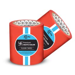 d-fix D-fix® Vastu Color Floor Tapes, Vastu Tape Vastu Dosh Remedy/Vastu Correction for WC Toilet and Entrance (4Inch Wide, 25 Meter Length Approx)-Red image 2
