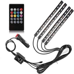 Gomechanic Atmosphere Lights with 12x4 LED Strip Light 48 LEDs, DC 12V Multicolour Interior Ambient Lighting Kit Featuring Sound Active Function, Wireless Remote Control Works for All car image 4