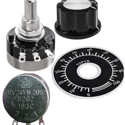 B 2k Ohm B202 RV24YN20S Potentiometer with Dial plate & A-03 knob image 1