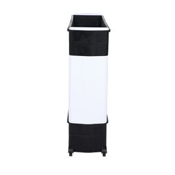 SIMPARTE 2 Layer Slim Classic Black & White Storage Organizer-Multipurpose Storage Rack & Easy-to-Move Slide Out Shelf Rack Trolley (Plastic) with Wheels for Kitchen Home Washing & Utility Area image 5