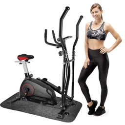 IRIS Fitness Elliptical Exercise Training Machine for Home Use Smooth Quiet Driven Machine for Small Rooms, Apartments for Home, 150x99x66cm (Black) image 1