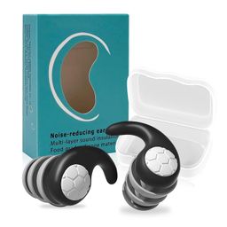 nanquan Earplugs for sleeping, ear plugs, soft 3D shape sleep ear plugs, reusable silicone ear protection, reduce snoring noise, also for travel and concentration image 1