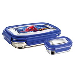 Spiderman Super Food Lunch Box With Container - Dark Blue-image-47