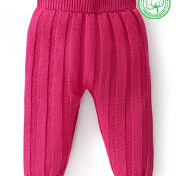 Babyhug Full Length Fleece & Woollen Pant Solid Color - Pink-image-81