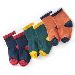 Cute Walk by Babyhug Anti-Bacterial Ankle Length Solid Colour Socks Pack of 3 - Multicolour-image-66