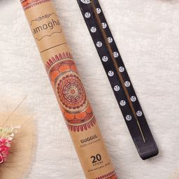 Amogha Masala Incense Sticks With Black Ashcatcher - Fragrance Guggul-20